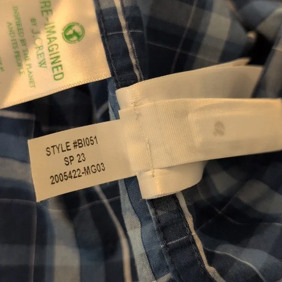 J. Crew Men's Large Slim Untucked Flex Washed Long Sleeve Shirt Style #BI051 - Picture 9 of 15